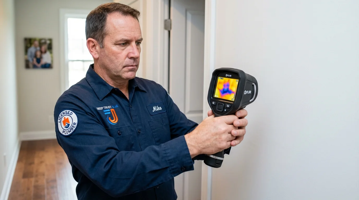 Thermal imaging leak detection by Johns Plumbing LLC in New Carlisle